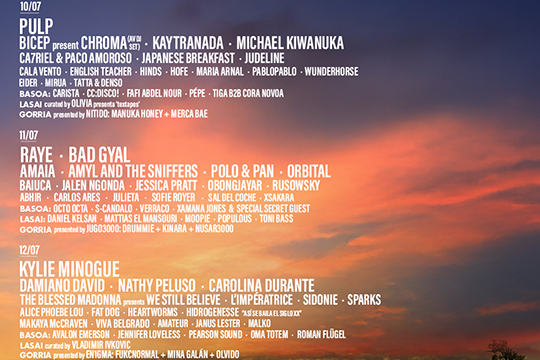 Programa Bilbao BBK Live 2025 (10-12 julio)